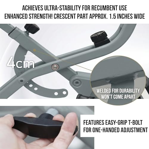 Image of BARWING Stationary Exercise Bike for Home Workout, 5 IN 1 Foldable Indoor Cycling Bike for Seniors, 350LB Capacity, 16-Level Magnetic Resistance, Seat Backrest Adjustments