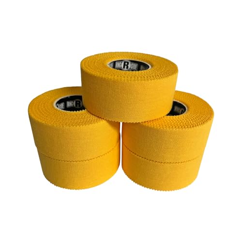 Image of Ringside 1 inch Athletic Trainers Tape, Cotton Kinesiology Tape for Combat Sports, Adhesive, 30 Foot Rolls, Gold, 5 Pack