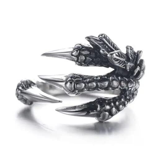 Stylewell Unisex Trending Stylish Stainless Steel Silver Color Openable/Adjustable Funky Dragon Vulture/Eagle Claw Thumb Finger Ring (Free Size) (B0C4Y9R5R2) Amazon Price History, Amazon Price Tracker