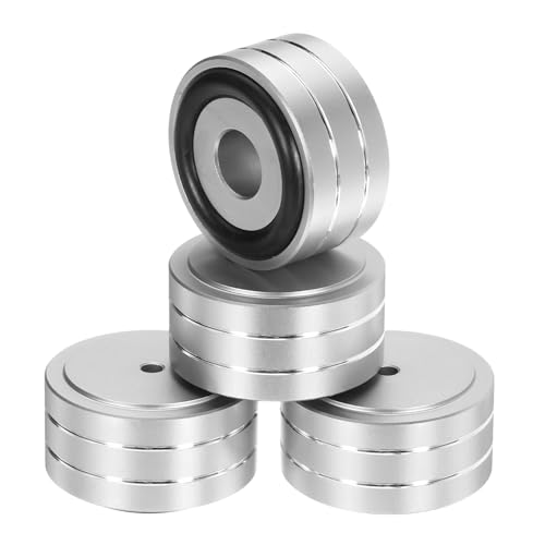 MECCANIXITY 8 Pcs Subwoofer Isolation Pad, 40x20mm Speaker Isolation Pad Feet Silver miniatura 4