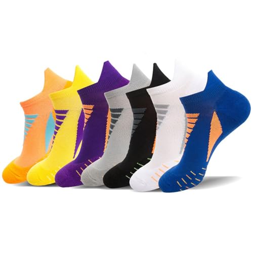 Men's Thick Padded Athletic Ankle Socks, Low Cut Sport Breathable Socks