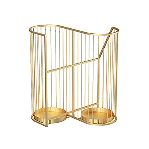 Porte-parapluies doré luxueux pour organiser l'accueil et le hall d'entrée avec style