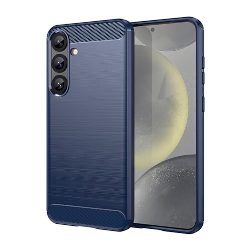 Coque Galaxy S25 Plus bleu absorption des chocs et texture carbone
