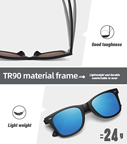 Image of MEETSUN Polarized Sunglasses for Women Men Classic Retro Square Frame Driving Sun Glasses UV Protection