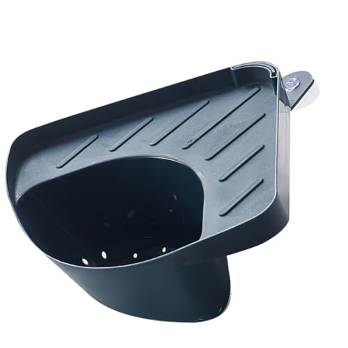 PACKOVE Cesta Triangular para Fregadero Azul Oscuro, Escurridor de Platos y Frutas, Rejilla de Drenaje Filtro de Alimentos y Doble Asa, Organizador Multifuncional para Cocina y Lavado
