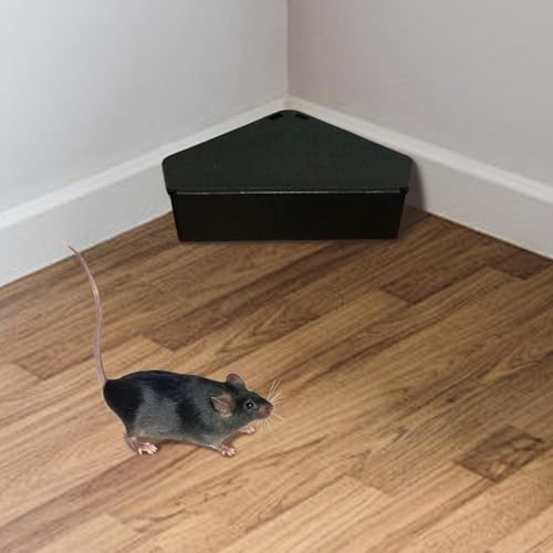 Estación de cebo para ratones y control de plagas con caja portacebos triangular de PP 6 unidades 6