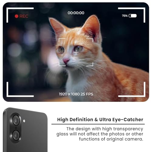 Image of Hptech Back Camera Lens Protector for OnePlus Nord CE 5 - 3D Premium Tempered Camera Glass Guard | 9H Hardness | Anti-Scratch | Ultra HD Clarity | Case Friendly | Easy Bubble-Free Installation (1 Pack)