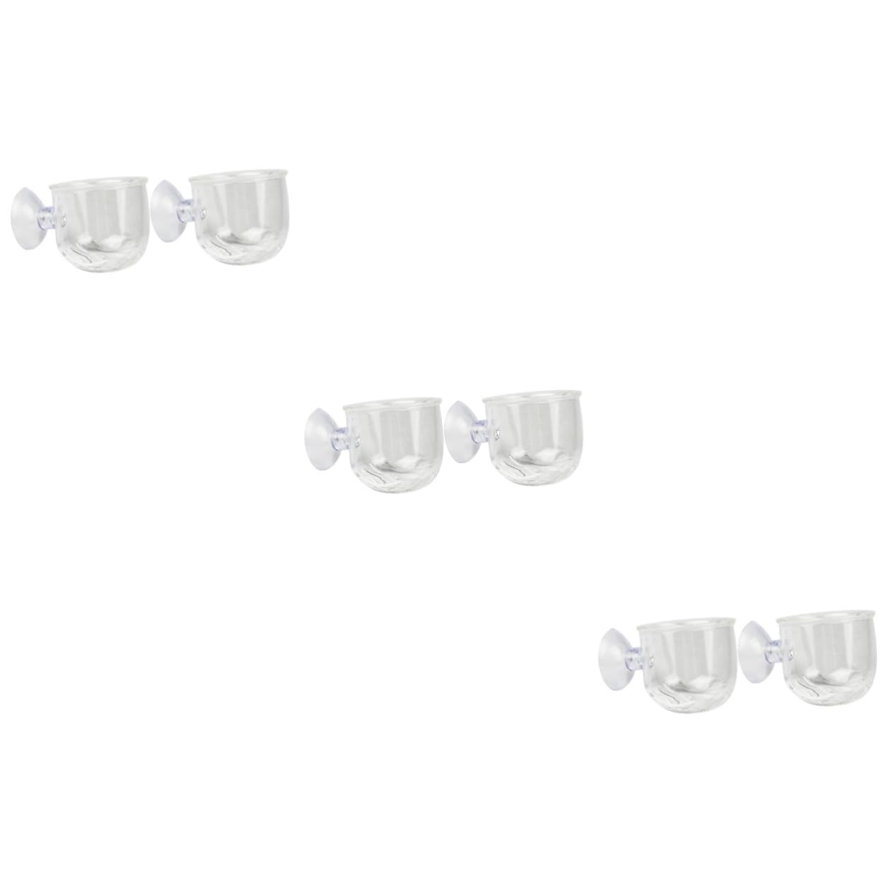 BESPORTBLE 3 Juegos De Comederos para Peces Vasos De Vidrio para Alimentar Gusanos Rojos Equipo para Acuario Suministros Acuáticos Comederos con Forma De Pantalones 2 Piezas X 3