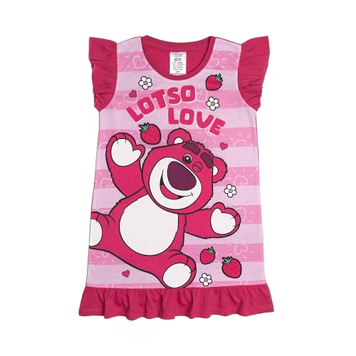 Disney Toy Story Lotso Bear Camicia da notte da notte pigiama rosa con fragole per bambini e ragazze, rosa, 2-3 Years Disney Toy Story Lotso Bear Camicia da notte da notte pigiama rosa con fragole per bambini e ragazze, rosa, 2-3 Years
