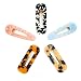 Alligator Hair Clips for Women - Tortoise Shell Resin Hair Clip Large Hair Barrettes Accessories (5 Pcs Multicolor)