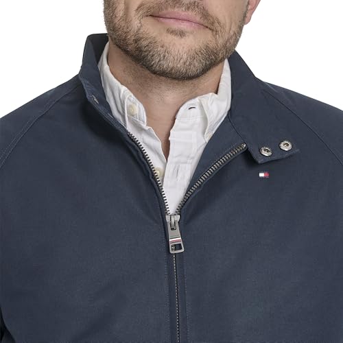 Tommy Hilfiger Herren Highland Cloth Modern Bomber, Marineblau, XXL – Ansicht 4