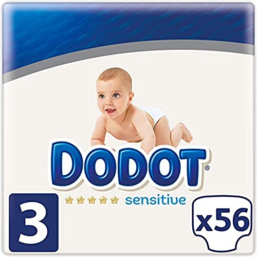 Dodot Sensitive - Pañales Talla 3, 56 Pañales, 6 a 10 kg