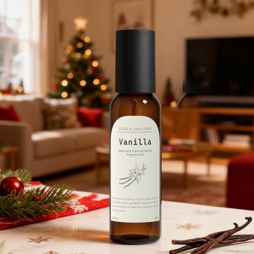 Image of Vanilla Fragrance Room Spray, Long-Lasting Room Freshener for Home, Bathroom and Kitchen, Air Freshener Spray, Odor Eliminator, 2 x 4.06 fl oz