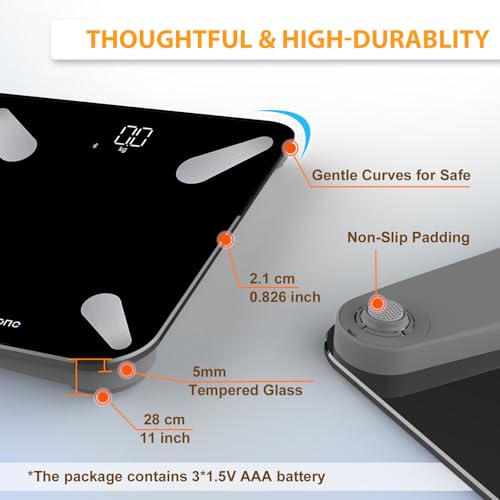 Modone BF1909-BT-1 Professional Body Fat Scale, Most Accurate Digital Smart Bathroom Scale thumb #3