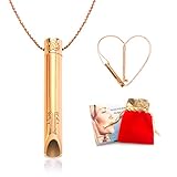 Haigivesoon Anxiety Necklace,Mindful Breathing Necklace Meditation Accessories with Rose Gold Plated for Stress and Relaxation ,Anxiety Relief Items Stress Relief Gifts for Woman Man (ROSE GOLD)