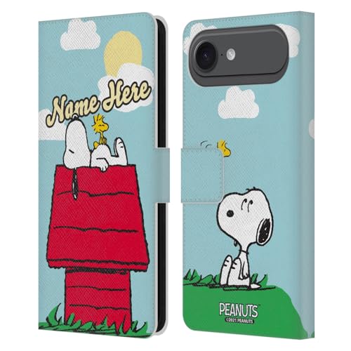 Étui Snoopy iPhone 17 Air en cuir personnalisé Head Case Designs avec fentes cartes