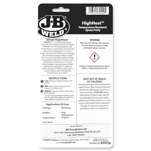 J-B Weld HighHeat Epoxy Putty Stick