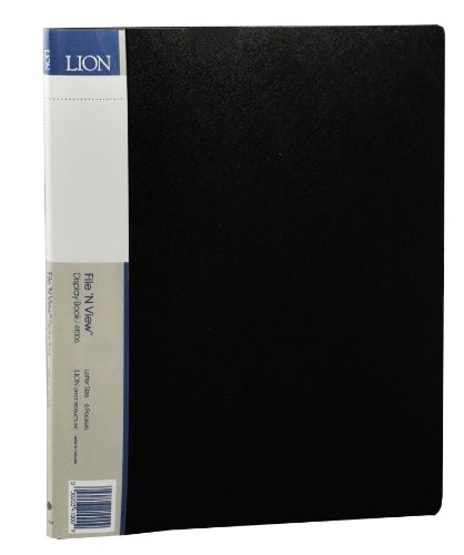 Livret de présentation Lion File-n-view protège-document noir porte-vues 6 pages