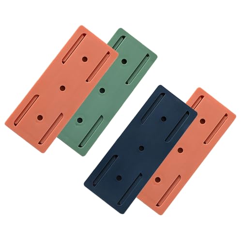 Healvian Soporte y Organizador de Cables 4 Piezas Regletas de Enchufes para Autoadhesivo Fijador sin Perforaciones de Plástico Resistente Color Aleatorio para Pared