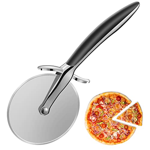 Cortador Pizza, Profesional Corta Pizza Cortapizzas con Rueda de Acero Inoxidable, Pizza Cutter para Pasta Cocoda Pan, Cuchillo para Pizza Apto para Lavavajillas