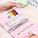 A6 Budget Binder Soft Faux Leather Binders Cover Refillable 6 Rings Loose Leaf Binding Cover for Planner Traveller Journal Accessories Supplies (Snap Pink A6)