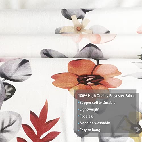 Oolygoo Rustic Floral Kitchen Curtains Vintage Red Flower Small Window Treatment Spring Wildflower Rod Pocket Cafe Short Window Curtains For Bathroom Dining Room Botanical Tier Drapes 27.5X39 Inch #TOP6