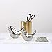 FANTESTICRYAN Small Birds Statues Gold Home Decor Modern Style Figurine Decorative Ornaments for Living Room, Bedroom, Office Desktop, Cabinets (M&L, Silver)