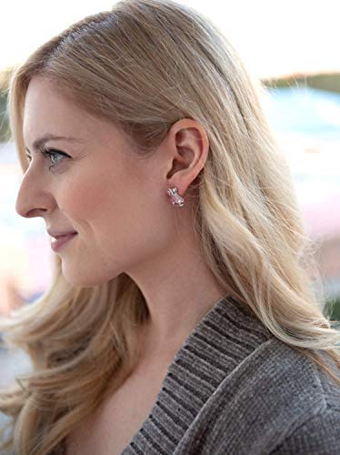 Pammyj Girls Pink Crystal Ice Skate Earrings #TOP1