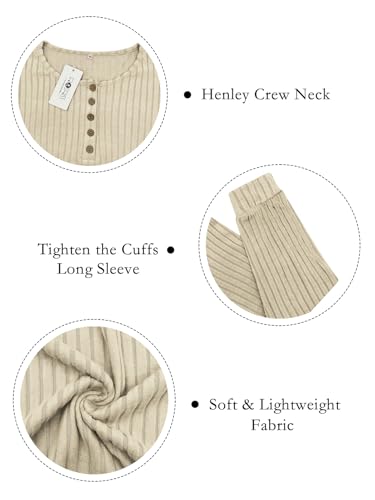 ROSRISS Womens-Plus-Size-Tops Trendy Long Sleeve Henley Shirts Casual Ribbed Knit Tunics Dressy Crewneck Pullover Sweaters4