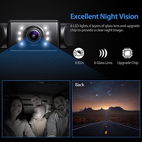 Erapta A43 Backup Camera, 4.3”Hd 1080P Rear View Monitor Kit With Ip69 Waterproof, Night Vision, Diy Grid Lines For Car Truck Minivan #TOP3