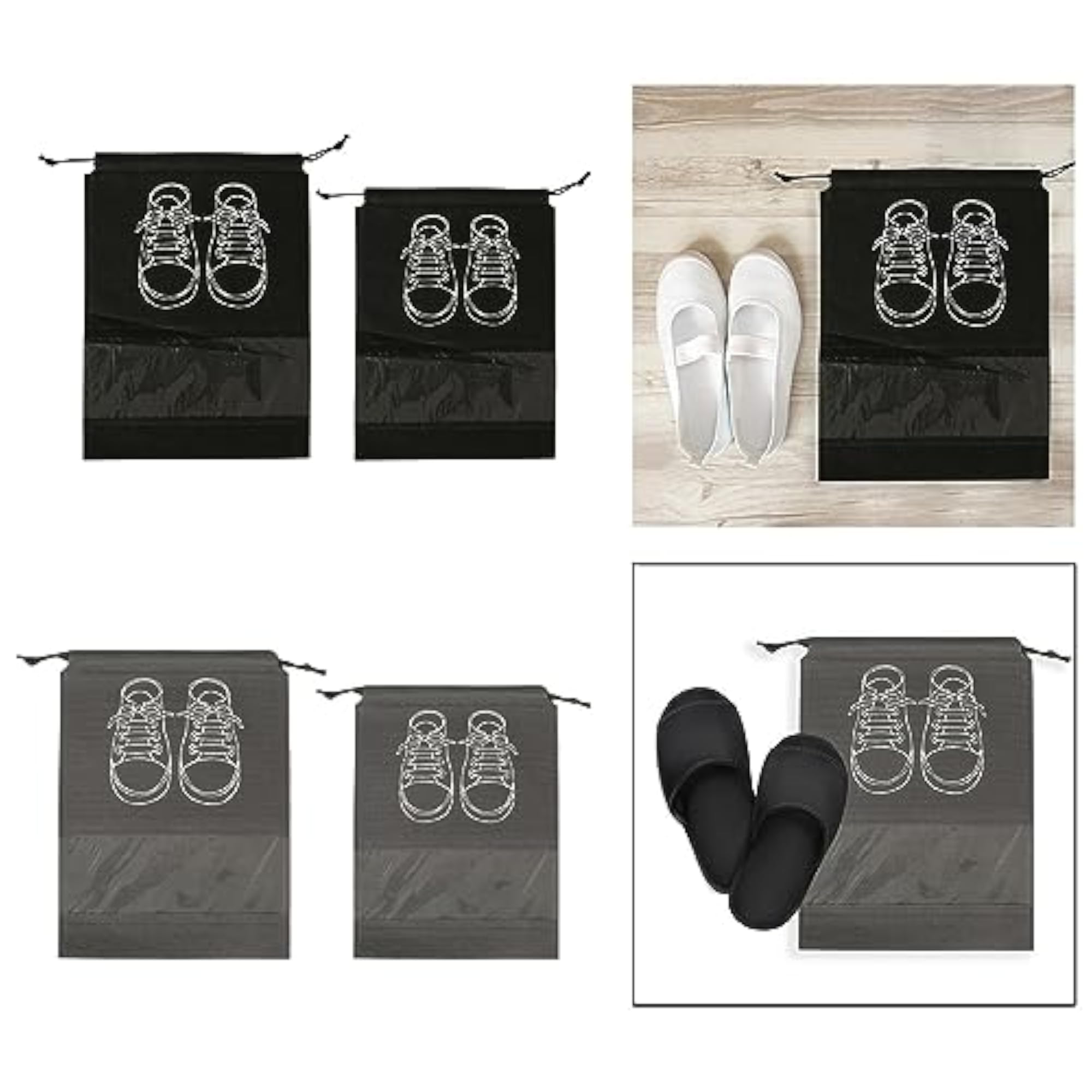Travel Shoe Bag Fabric Drawstring Storage Bag