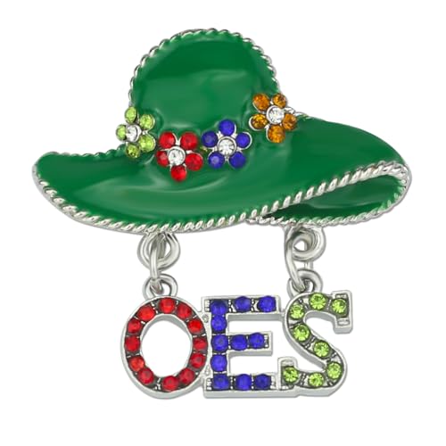 Image of Order of The Eastern Star Gift for Women Rhinestones OES Brroch Pin OES Symbol Gift Greek Sorority Paraphernalia Jewelry Sisterhood Gift for Soror Sister
