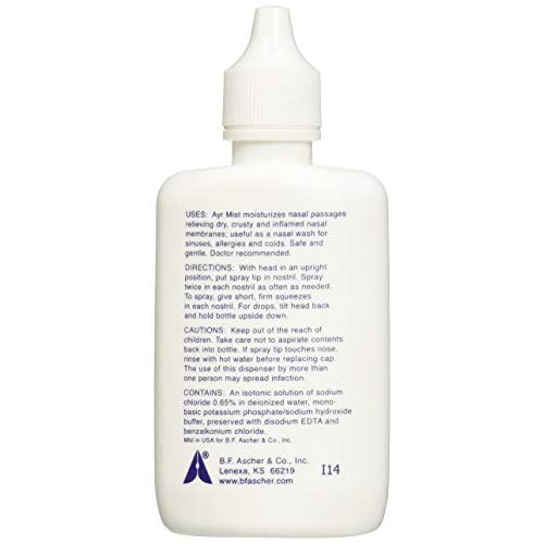 Ayr Saline Nasal Mist Spray, 1.69 Ounce #TOP4