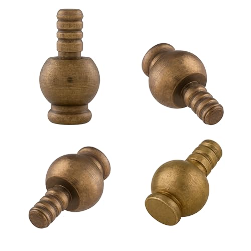 Small Antique Brass Jewelry Box Feet | Set of 4