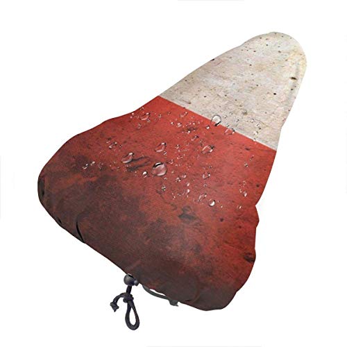 Du-shop Forro de Caballo Fundas Bandera de Chile en la Pared Vieja Funda Impermeable para Asiento de Bicicleta Impermeable con cordón Resistente a la Lluvia y al Polvo