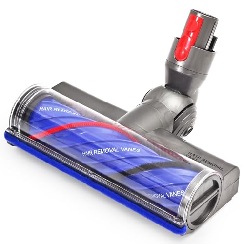 Upgrade Anti-Tangle Vacuum Attachments Head Replacement Parts for Dyson V7 V8, Cyclone V10,V11,V15 Cordless Vacuum Cleaner, Quick Release Motor-Head Brush Roller, for Carpets and Hardwood Floors