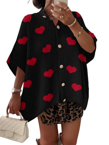 Image of Saodimallsu Womens Short Sleeve Cardigan Sweaters Button Down Lightweight Knit Cardigans