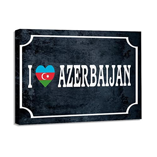 Tableau Azerbaïdjan encadré Yelolyio habiller un mur blanc vide