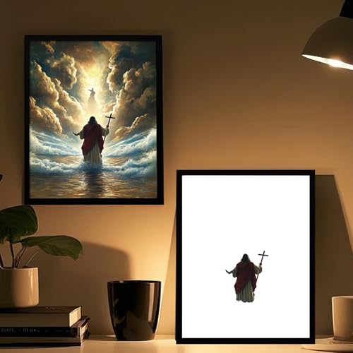 Lámpara de mesa de noche Jesús LED 4D, grande miniatura 4