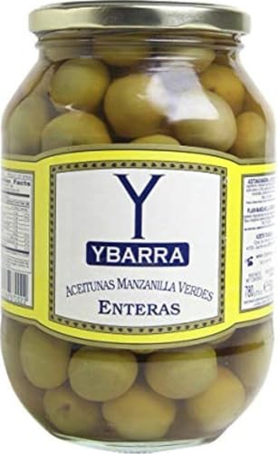 Ybarra Aceituna Manzanilla Con Hueso, 500g, frasco de cristal
