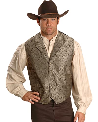 Image of Scully Black Classic Paisley Men's Vest RW093