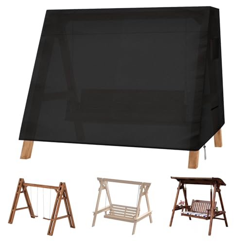 Housse de protection pour balancelle 3 places, 216 x 140 x 170 cm, avec sac de rangement, tissu Oxford 210D, imperméable, résistante à la neige, au soleil,...