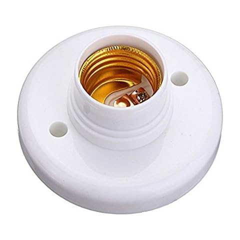 LQNB E27 White Round Lamp Socket Holder Cover