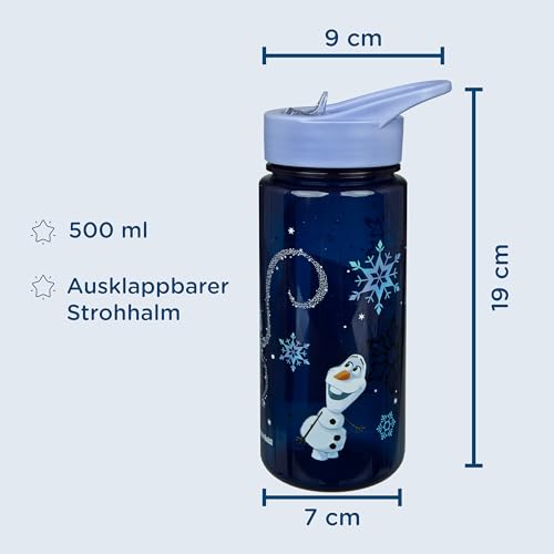 Scooli - Frozen Kindergeschirr Geschenkset - Set bestehend aus Brotdose und Trinkflasche - ideal für Schule oder Kindergarten – ab 4 Jahren – aus Kunststoff