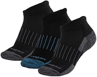 Copper Fit Unisex Copper Infused No Show Socks - 3 Pack , Large/X-Large, Black