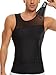 Clevvets Men Body Shaper Slimming Tummy Control Vest Compression Shirt Waist Trainer Tank Top Vest with Zipper