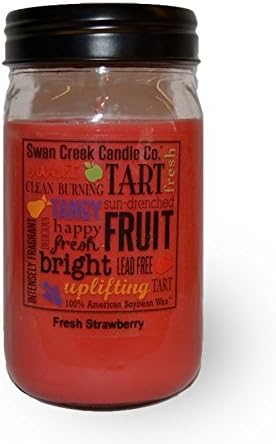 Swan Creek 100% American Soybean 24 Oz. Jar Candle - Fresh Strawberry