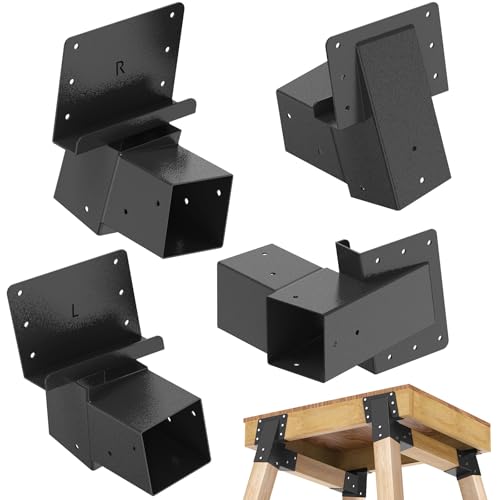 Dolibest Heavy Duty 4x4 Deer Stand Brackets, Compound Angle Bracket, Anti-Sway Design, Powder Coated