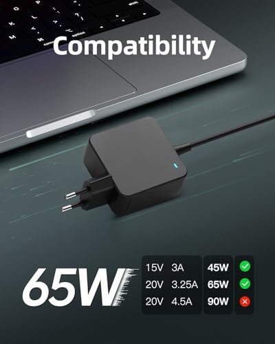 Superer 65W USB-C Oplader Compatibel met Asus Zenbook UM325S UM3402YA UM3406 UM3406HA UM425I UX325EA UX3402 UX3405 UX3405MA UX3410UQ UX363EA UX363J UX425EA UX425J UX5304MA UX8406MA Laptop Oplader - Afbeelding 4