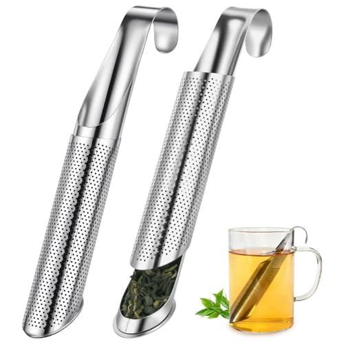 Vicloon Edelstahl Tee Diffusor, 2 Stücks feinmaschig Teestab losen Tee, Teeei Edelstahl,...
